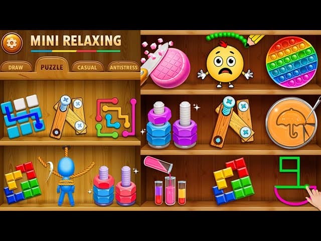 Mini Relaxing vs Mini Antistress Games Funny Moments